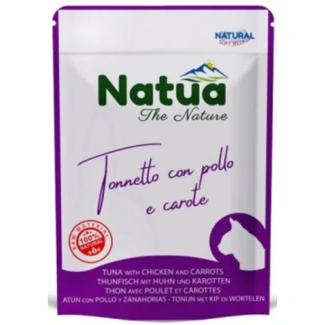 Konservs kaķiem NATUA 70g, tuncis/vista/burkāni že