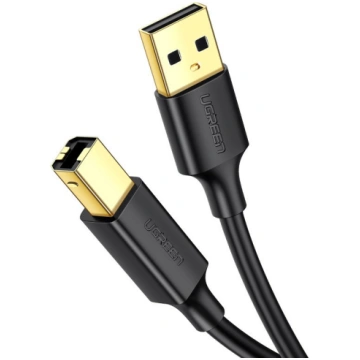 UGREEN USB-A uz USB-B printera kabelis 1.5m, melns
