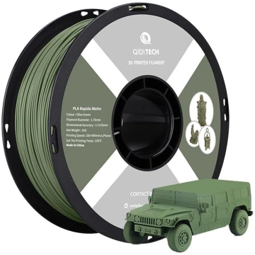 QIDI TECH Matēts PLA Rapido filaments 1,75 mm, PLA