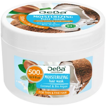 DeBa NATURAL BEAUTY Mitrinoša matu maska ar kokosr