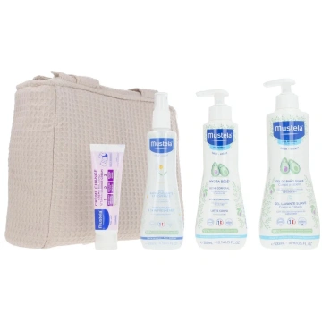 BEIGE TROLLEY BAG CASE 5 gab. Mustela