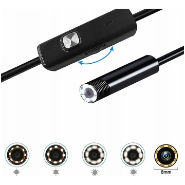 Endoskops kamera 8/7/5.5mm, 2m, USB-C / Micro-USB 
