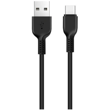 Vads Hoco, USB Type C/USB, melna krās