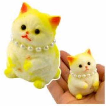 LEAN Toys Sensory Squishy Soft Kitten with Pearls 