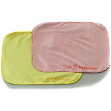 Tupperware Transparent Pro Fibre Yellow + Pink - I