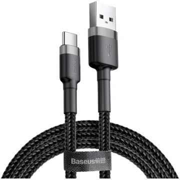 Baseus Cafule USB uz USB-C kabelis 3A 0.5m / pelēk