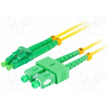 Fiber patch cord; LC/APC,SC/APC; 1m; 9/125um; LSZH