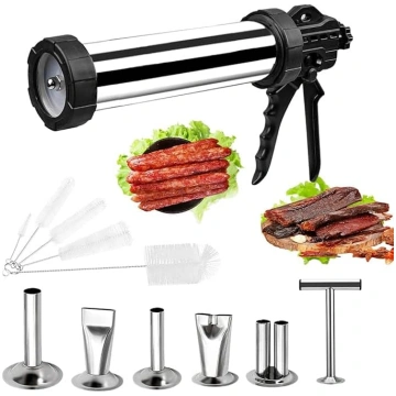 Jerky Maker Pistolen-Set mit 6 Edelstahldüsen und 