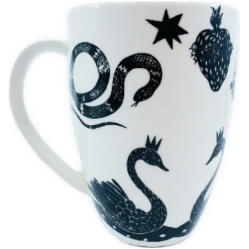 Krūze Gulbji, E.Patmalniece, 600 ml, porcelāns