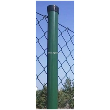 Apaļš žoga stabs ZN+RAL 6005; 48x1500 mm ar PVC ce