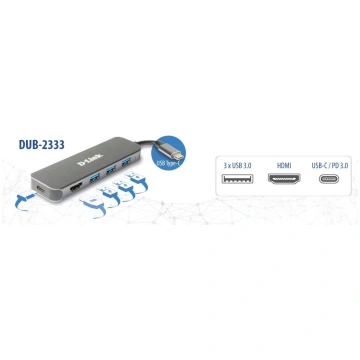 D-Link 5-in-1 USB-C Hub with HDMI/Power Delivery 2