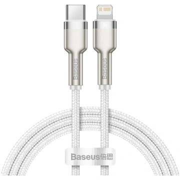 USB-C cable to Lightning Baseus Cafule, White, Pow