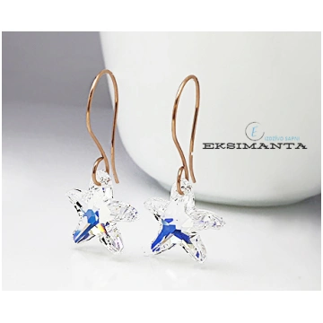 Bronzas Auskari ar Swarovski Kristāliem Eksimanta.