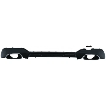 Rear Bumper Valance Diffuser With Chrome Exhaust T