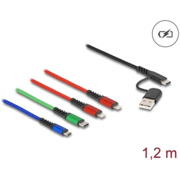 Delock USB Charging Cable 4 in 1 USB Type-A + USB-