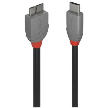 Lindy 36621 USB 3.2 Type-C to Micro-B Cable Anthra