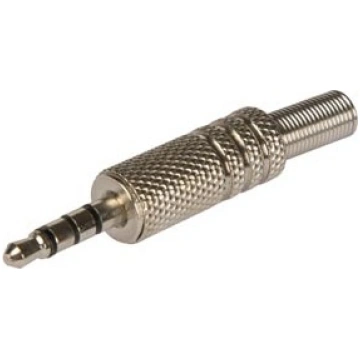 3.5mm MALE JACK CONNECTOR - NICKEL STEREO - 4 CONT