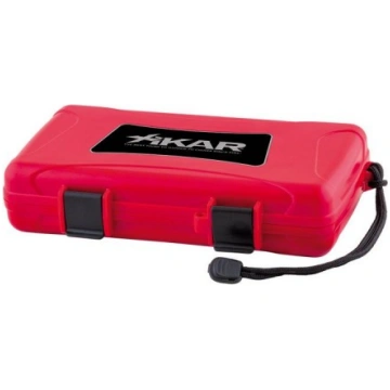 Xikar travel humidor for 5 cigars, Red color