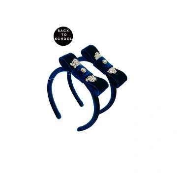 Meiteņu bantīte “ROYAL BLUE CLASSIC SEQUIN BOW”