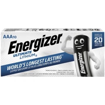 Energizer Ultimate Lithium AAA baterijas, 10 gab.
