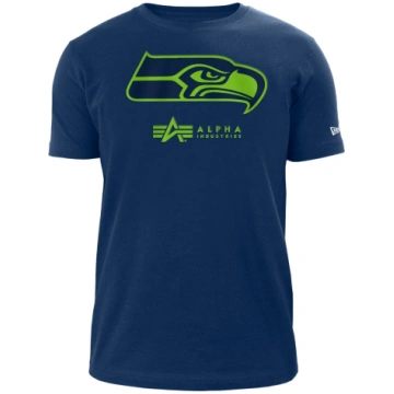 SEATTLE SEAHAWKS X ALPHA X NEW ERA T-SHIRT - BLUE