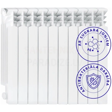 KFA higiēnisks alumīnija radiators G500F SILVER IO