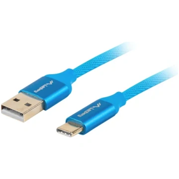 Lanberg USB Type-C to USB Type-A 2.0 Cable Blue Pr
