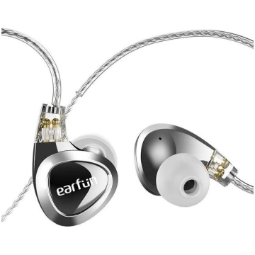 Earfun Eh100 sudraba austiņas — augstas izšķirtspē