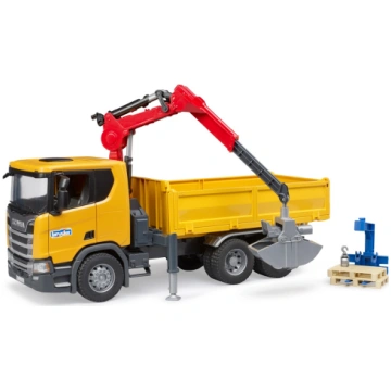 BRUDER Scania Super 560R Baustellen-LKW mit Kran u