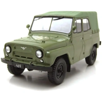 UAZ 469 Green 1975 auto modelis 1:24 WhiteBox