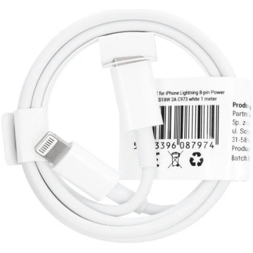 Vads, Apple Lightning/USB-C, 100 cm, balta krās