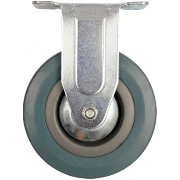 VOREL FIXED CASTER W. GREY RUBBER 75MM 87352 59060