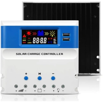 VIXKPIRR 60A PWM lādēšanas kontrolieris saules 12V