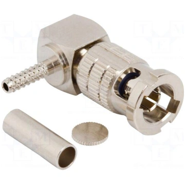 Connector: Micro BNC | plug | male | angled 90° | 