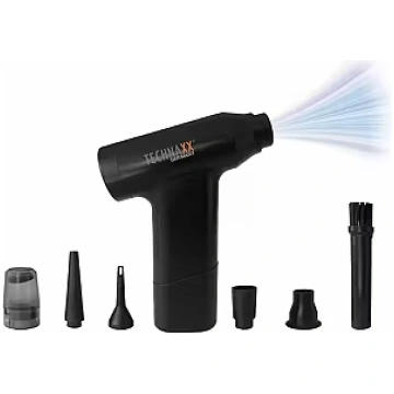 Technaxx Electric Air Duster & Vacuum 7.4V, Black