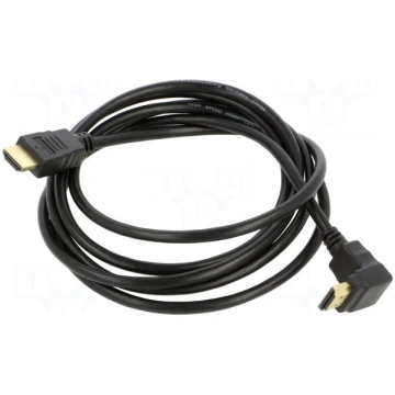 Cable | HDMI plug,HDMI plug 90° up/down | PVC | 2m
