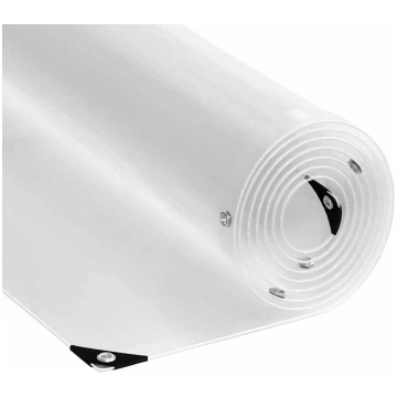 Caurspīdīgs brezents ar cilpām 4x4 m pvc