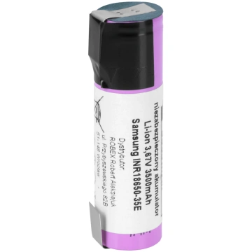 Samsung 18650 3500mAh 3,7V ar metinātām niķeļa kon