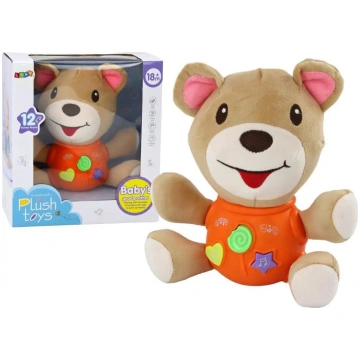 Plīša interaktīvais rūķis LEANToys 23 cm oranžs — 