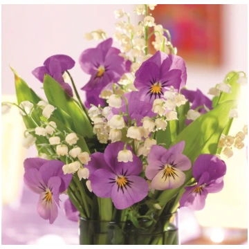 Memo Block: Purple Viola Peony Press