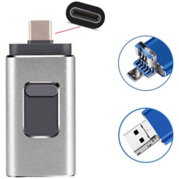 USB atmiņas karte USB C Flash Dzinējs 128GB, 3-in-