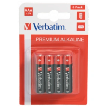Baterijas Verbatim AAA Premium Alkaline 8-Pack 1.5