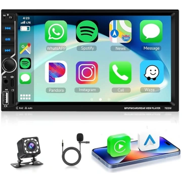 Hodozzy Bezvadu Carplay Android auto 2 DIN auto ra
