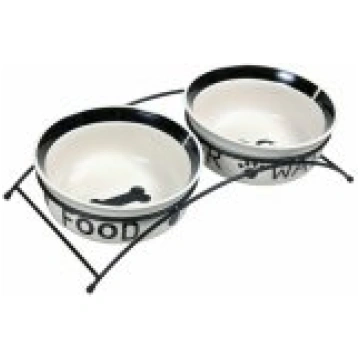 TRIXIE TRIXIE 24641 A set of ceramic bowls on a st