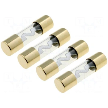 Fuse: fuse | glass | 80A | gold-plated | Pcs: 4 | 