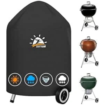 Zettum Kettle Grill Cover - 600D Oxford Charcoal C