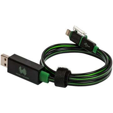 RealPower Floating lightning/micro USB Cable green