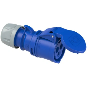 Kontaktligzda vadā 3P 32A (2P+PE) 6h IP44 zila, PC