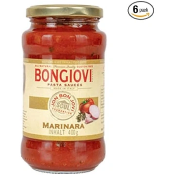 Bongiovi Marinara makaronu mērce, 400 g (6 gab. ie