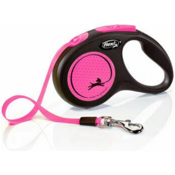 Flexi Neon S 5m pink (lente) - pavada suņiem